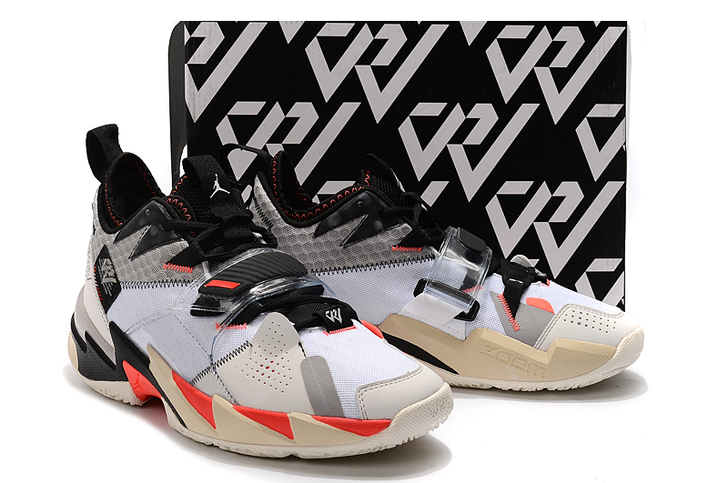 Jordan Why Not Zer0.3 White Black Red Beign Red Shoes - Click Image to Close